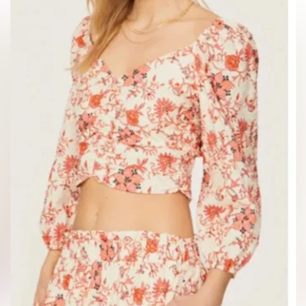 Hofmann Copenhagen Riva Top Cropped Floral Cotton
